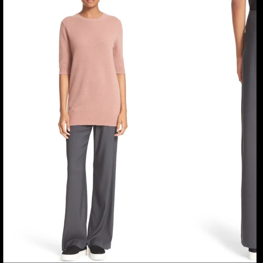 Vince Deconstructed Wide Leg Pant Trouser Grey